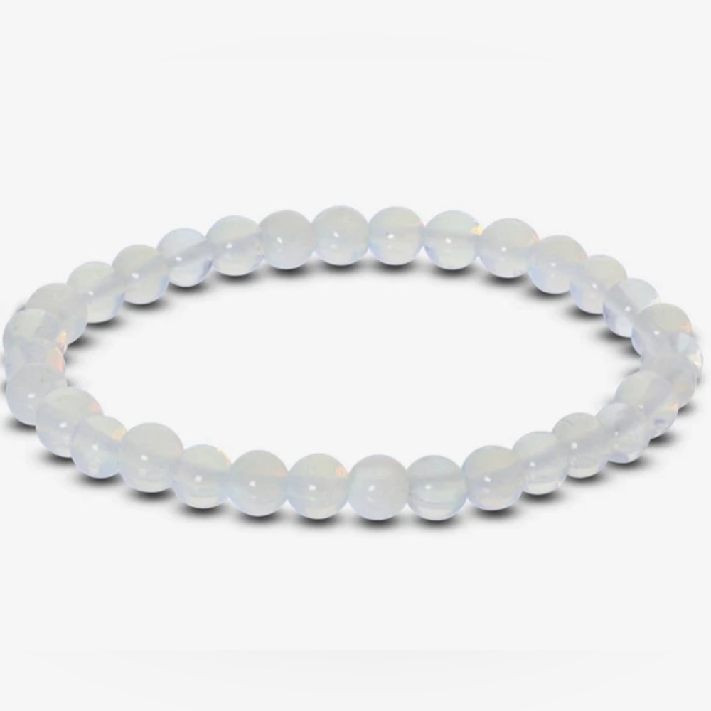 8mm Opalite Crystal Bead Stretch Bracelet